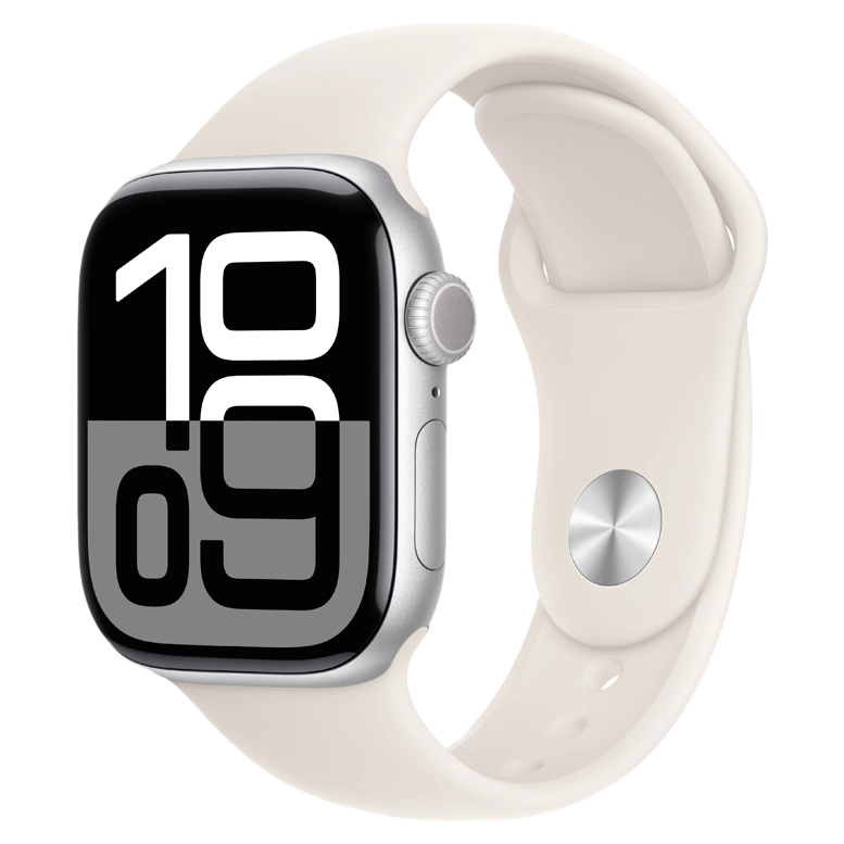 Apple Watch 10 Aluminum GPS Silver Sport Band Starlight 46 mm 2