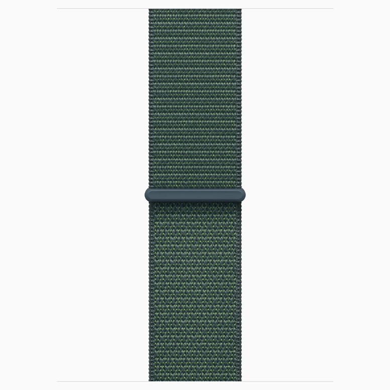 Apple Watch 10 Aluminum GPS Silver Textile Sport Loop Lake Green 46 mm 9