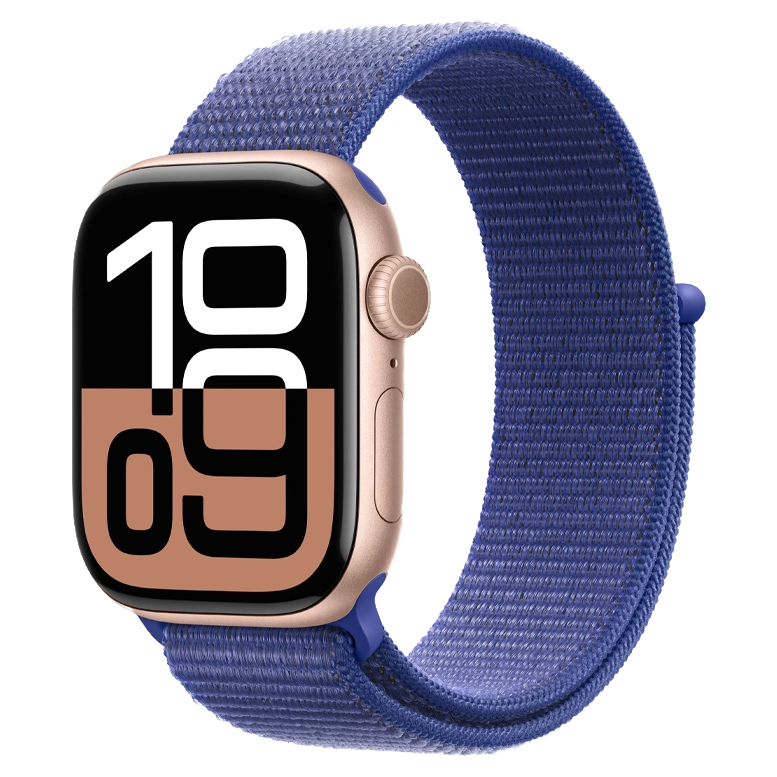 Apple Watch 10 Aluminum GPS Rose Gold Textile Sport Loop Ultramarine 46 mm 2
