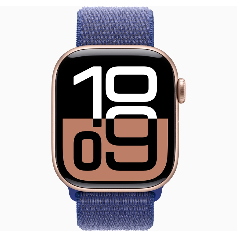 Apple Watch 10 Aluminum GPS Rose Gold Textile Sport Loop Ultramarine 46 mm 4