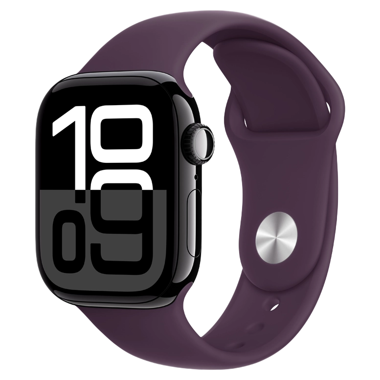 Apple Watch 10 Aluminum GPS Jet Black Sport Band Plum 46 mm 2