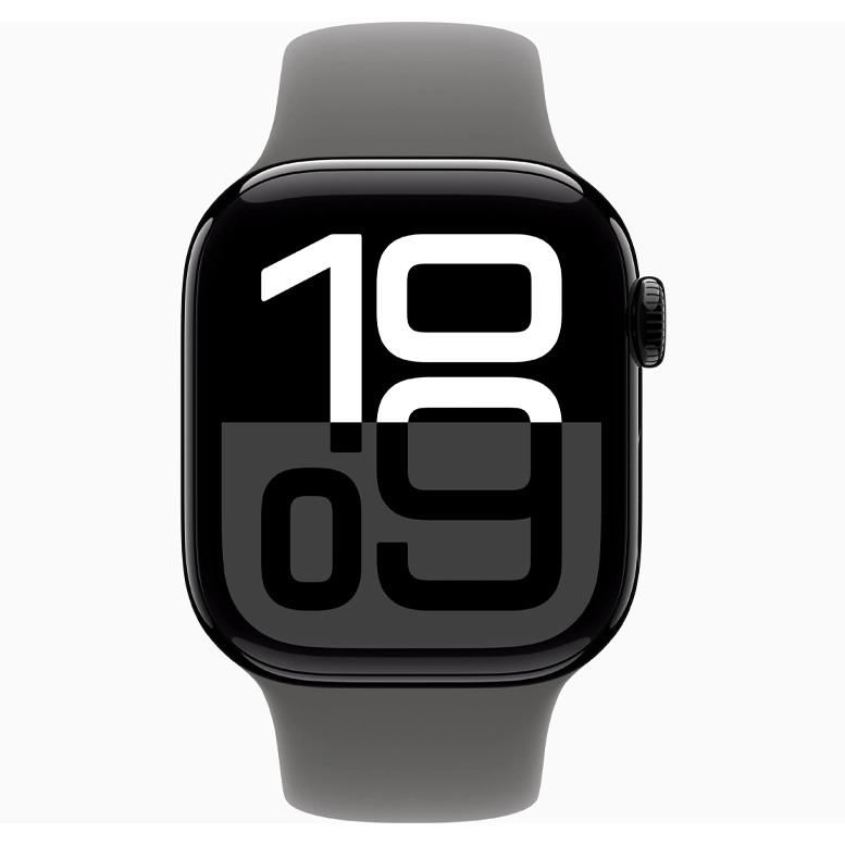 Apple Watch 10 Aluminum GPS Jet Black Sport Band Stone Gray 46 mm 4