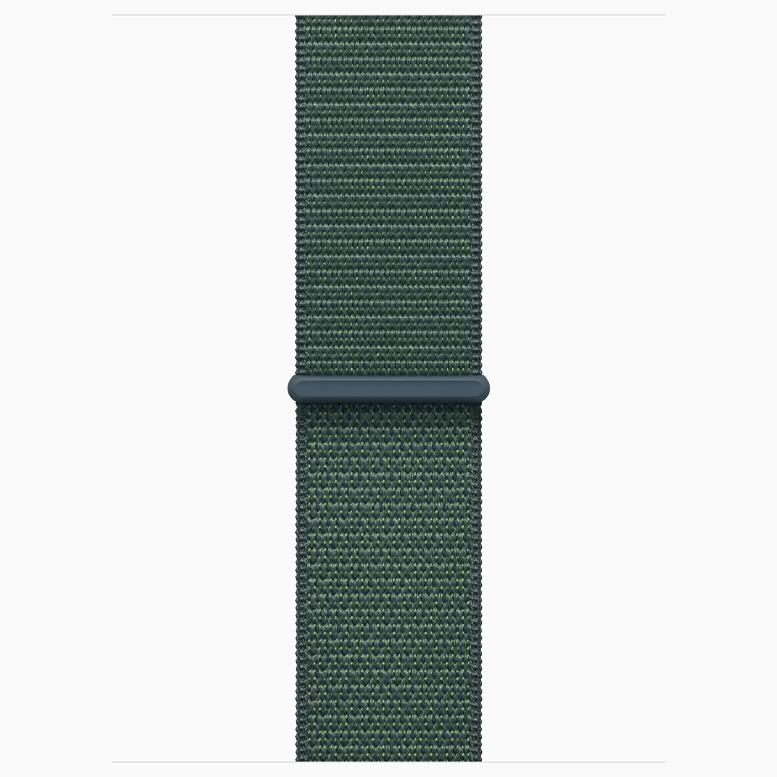 Apple Watch 10 Aluminum GPS Jet Black Textile Sport Loop Lake Green 42 mm 5