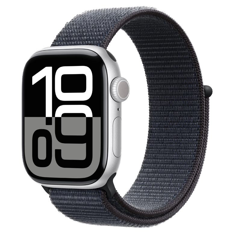 Apple Watch 10 Aluminum GPS Silver Textile Sport Loop Ink 46 mm 2