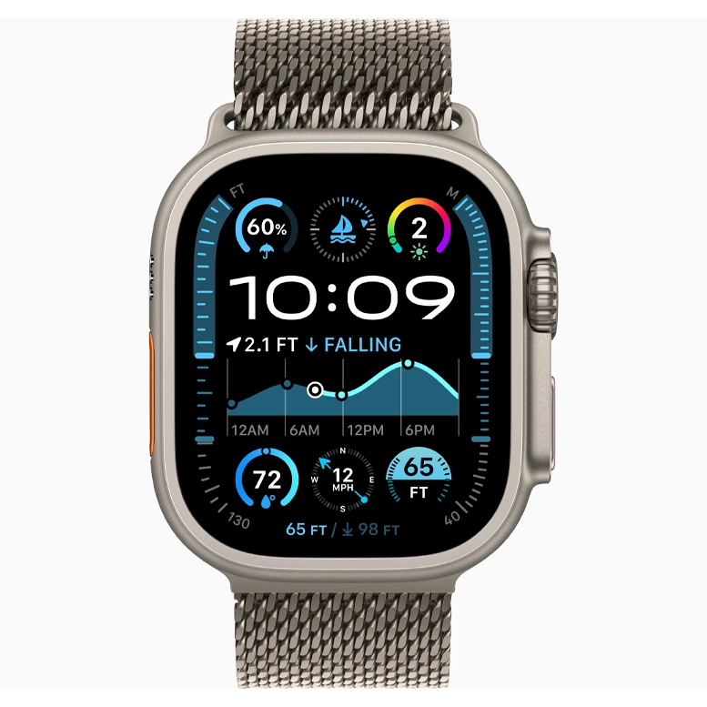 Apple Watch Ultra 2 Natural Titanium Milanese Loop Natural 3