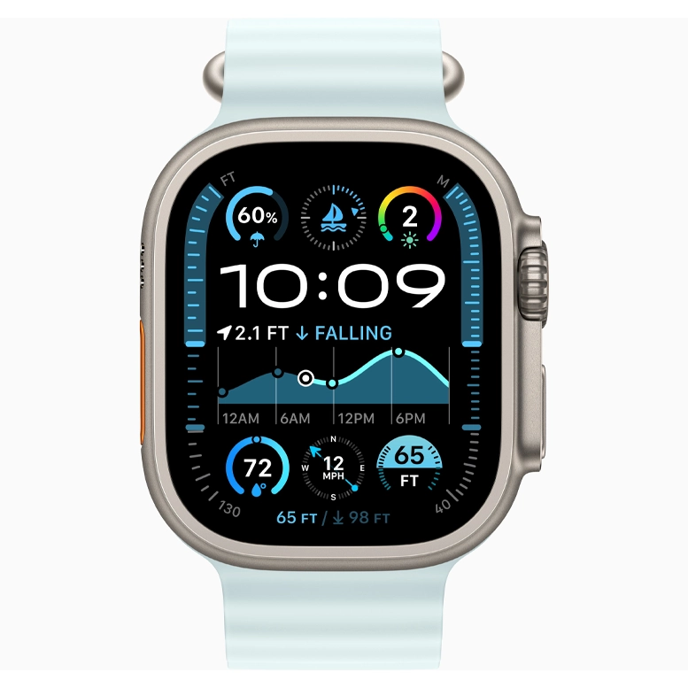 Apple Watch Ultra 2 Natural Ocean Band Ice Blue 6