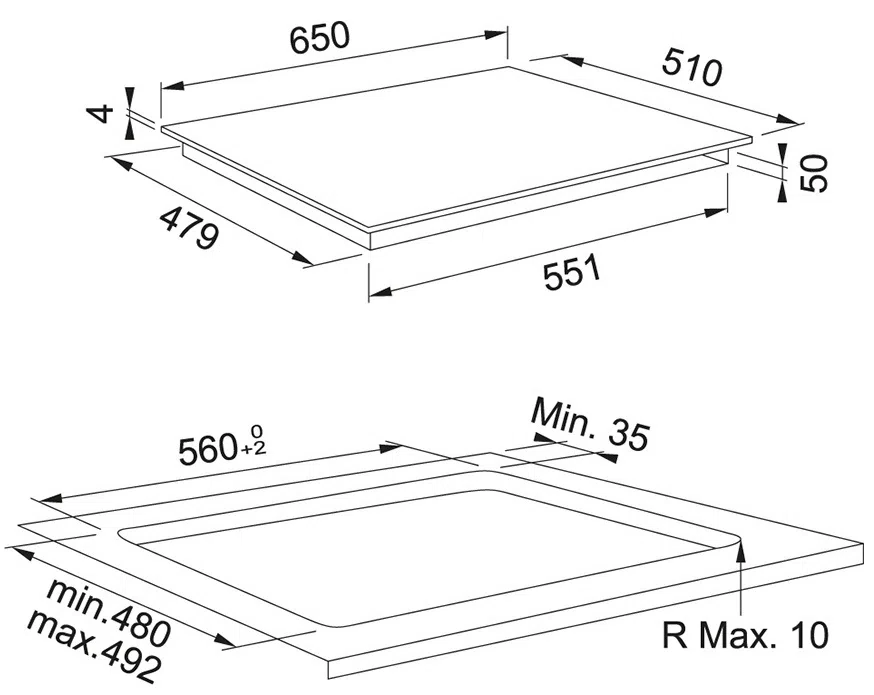 Индукционная панель Franke Smart FSM 654 I B BK, Черный 2