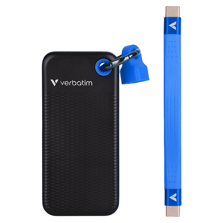 Внешний портативный SSD Verbatim Pocket, 2TБ, Black/Blue
