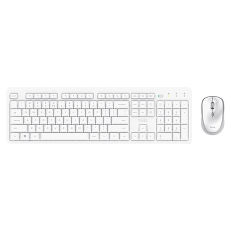 Клавиатура и Мышь Trust ODY II Wireless Silent, Белый