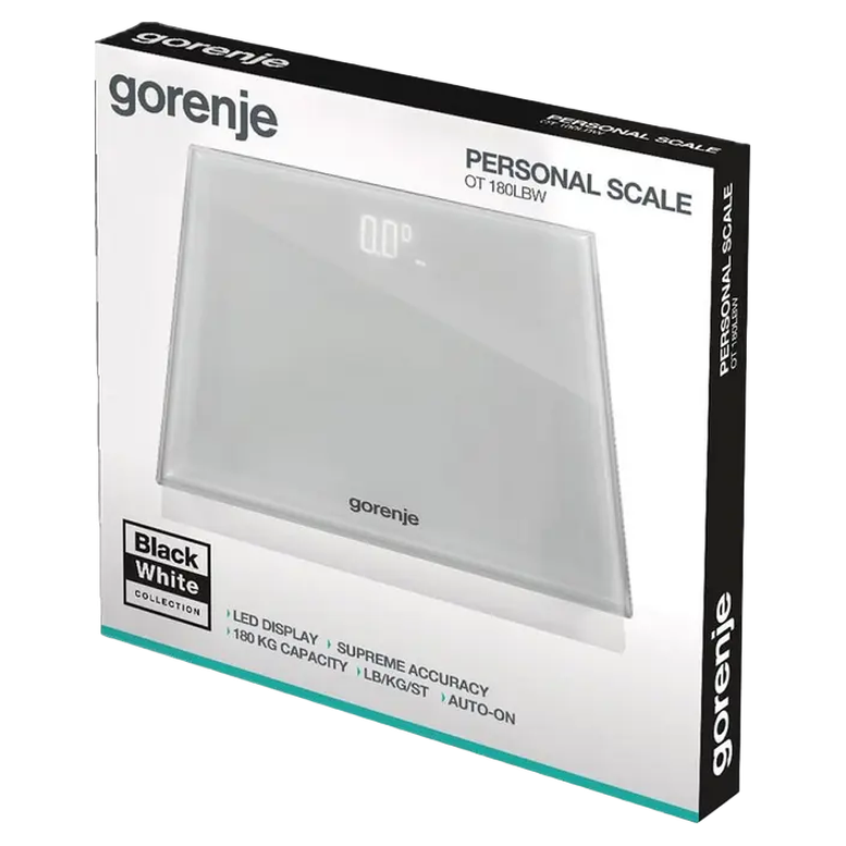 Cântar de podea Gorenje OT180LBW, Alb 4