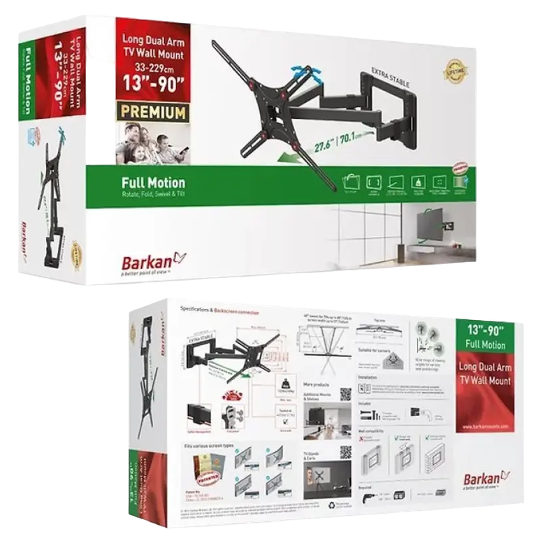 Кронштейн для телевизора BARKAN BM466XP, Черный