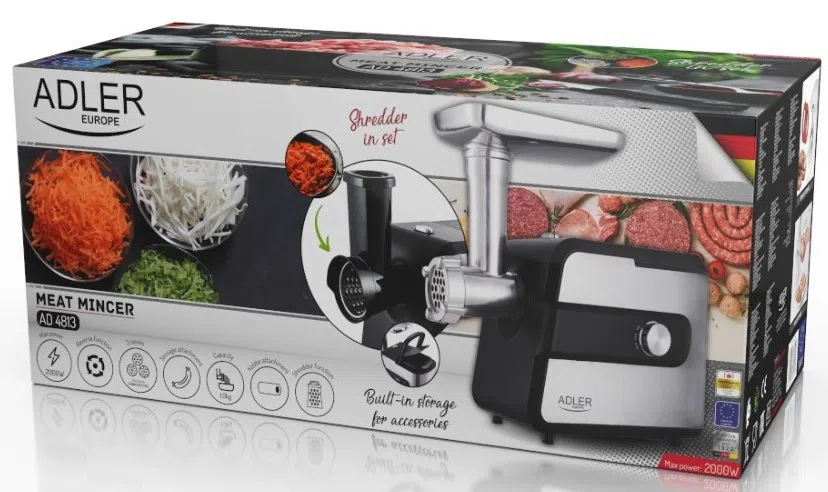 Maşină de tocat carne Adler AD-4813, Black 11