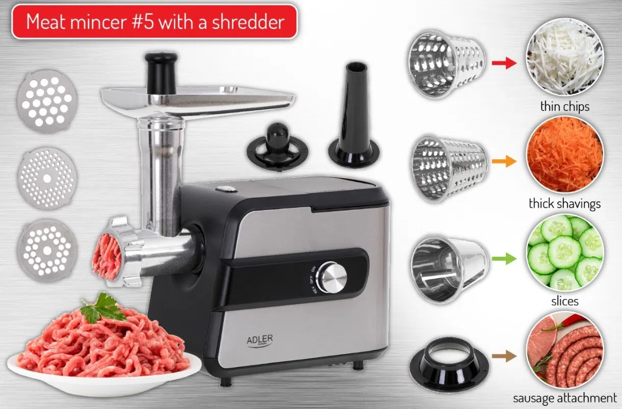 Maşină de tocat carne Adler AD-4813, Black 10