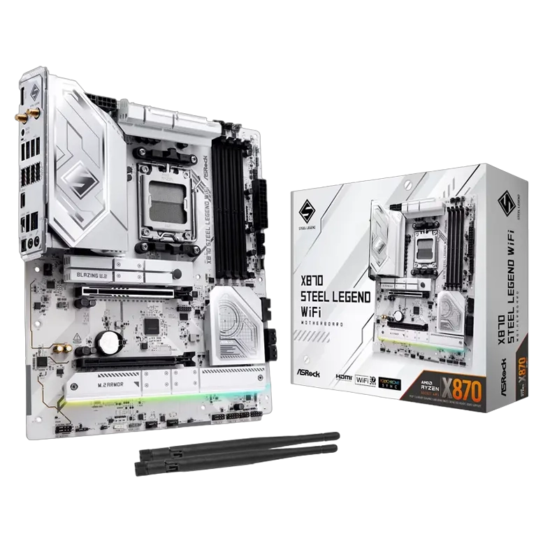 Материнская плата ASRock X870 STEEL LEGEND WIFI, White