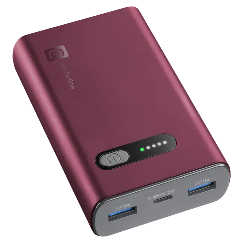 Портативный аккумулятор Cellularline Fast PD 20W, Red