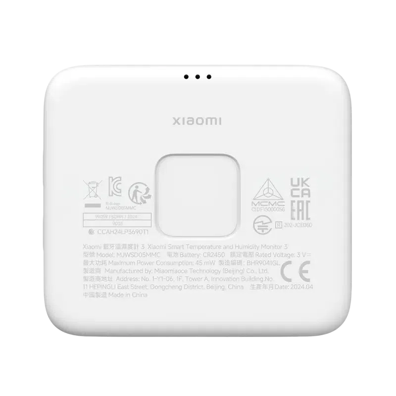 Датчик температуры и влажности Xiaomi Mi Temperature and Humidity Monitor 3, White 5