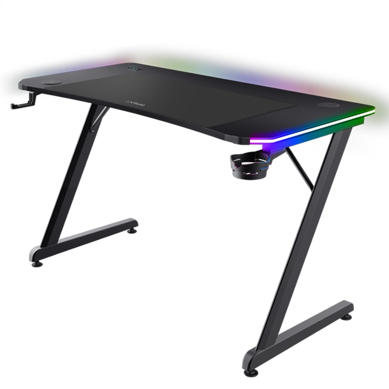 Masă gaming Trust GXT 710 Luminus Pro, Black