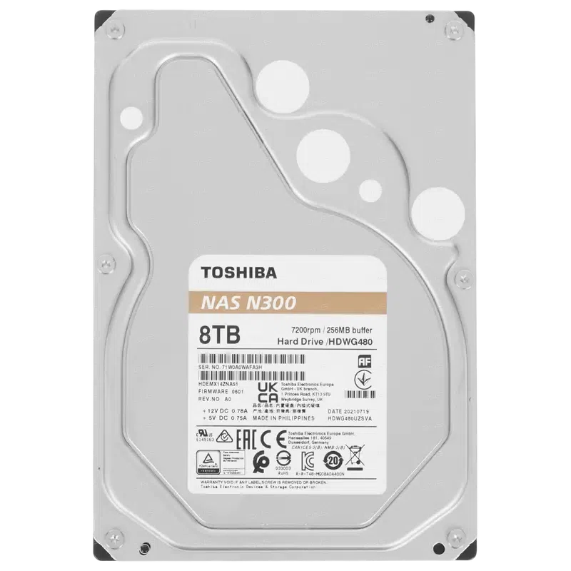 Unitate HDD Toshiba N300 HDWG480UZSVA, 8 TB, Brown 2
