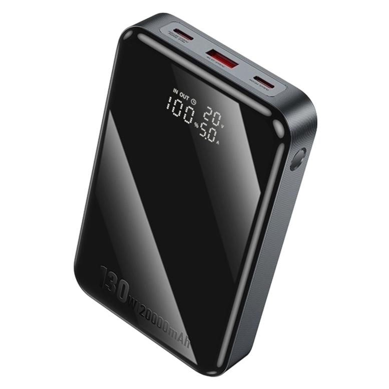 Acumulator extern Hoco Q30A 130W 20000mAh, Metal Grey