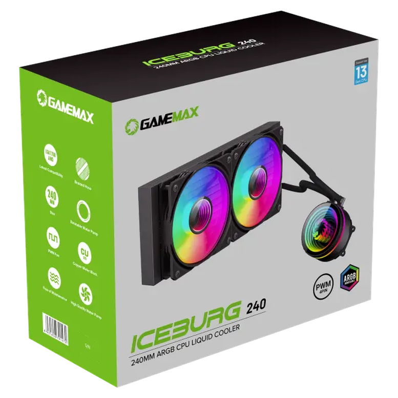 Система охлаждения Gamemax IceBurg 240 Infinity, Черный 18
