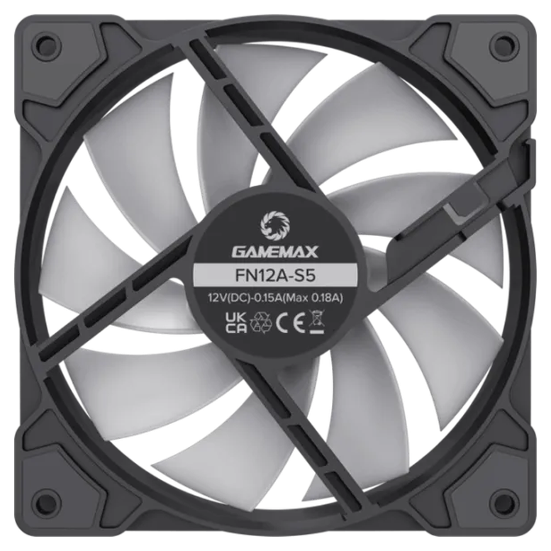 Вентилятор для ПК Gamemax FN12A-S5, 120 мм, Черный 6