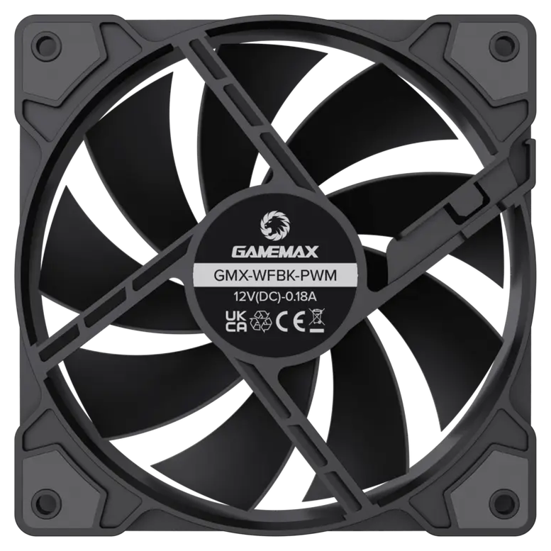 Вентилятор для ПК Gamemax GMX-WFBK-PWM, 120 мм, Черный 4