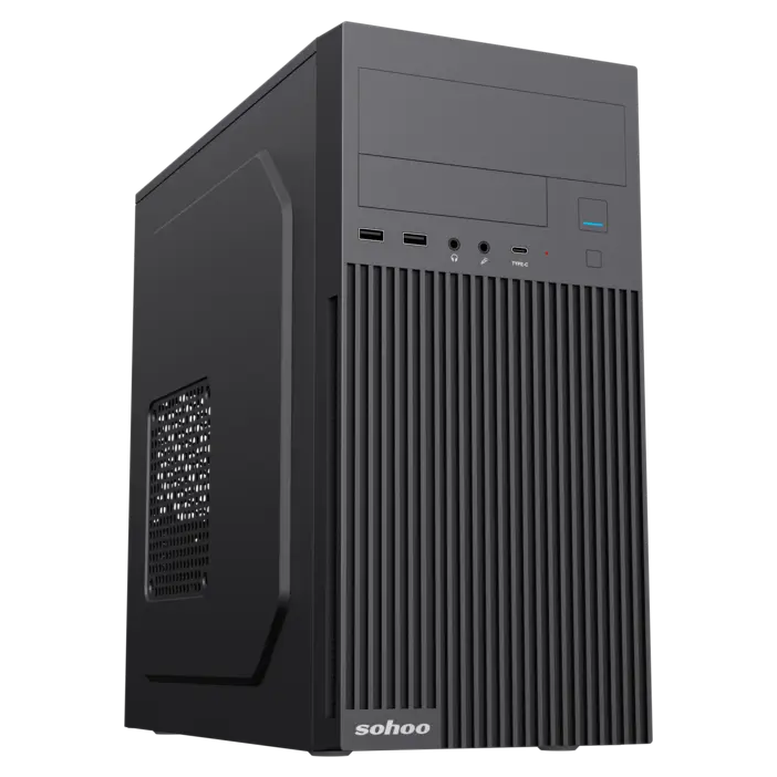 Корпус для ПК Sohoo 6521BK Midi-Tower, Черный