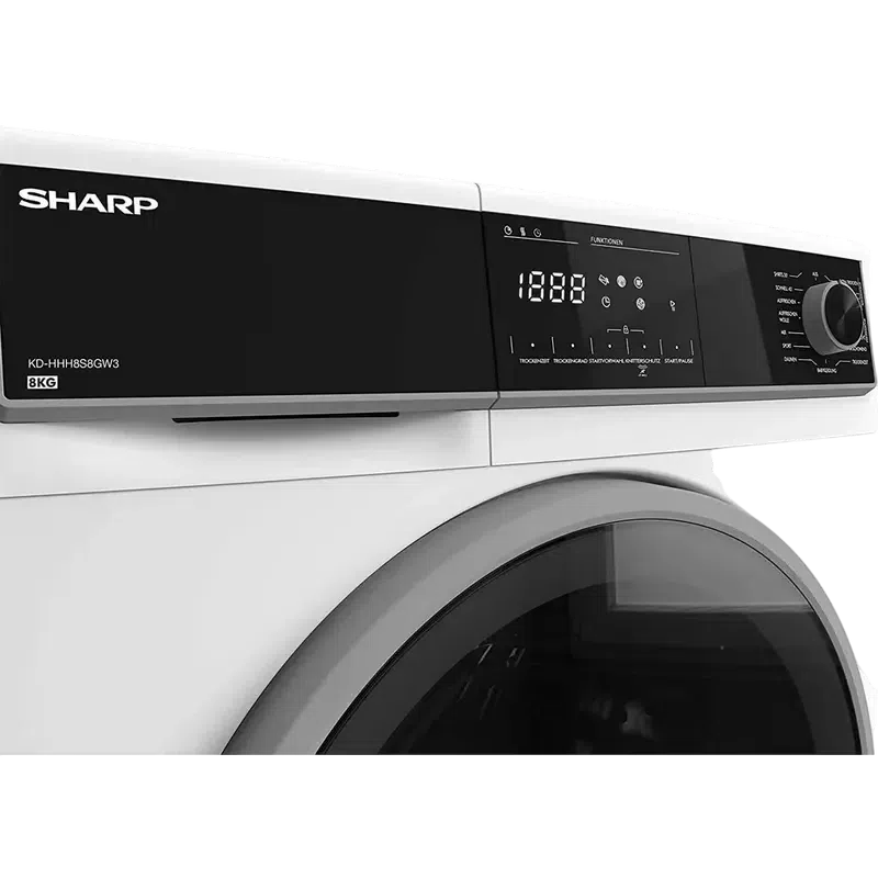 Uscător de rufe Sharp KDHHH8S8GW3EE, 8kg, Alb 4