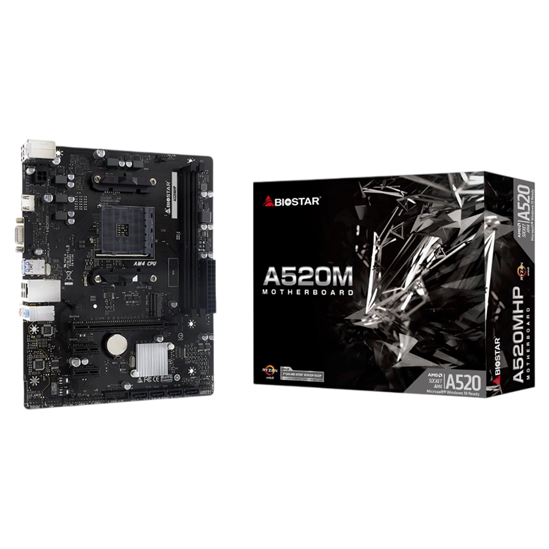 Placa de baza BIOSTAR A520MHP, Black