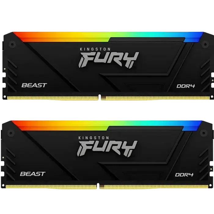Memorie RAM Kingston FURY Beast RGB, DDR4 SDRAM, 3600 MHz, 16GB 3