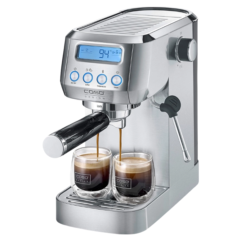 Кофемашина CASO Espresso Gourmet Crema, Silver
