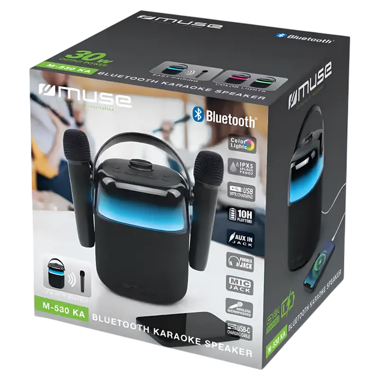 Boxă portabilă MUSE M-530 KA, Negru 4