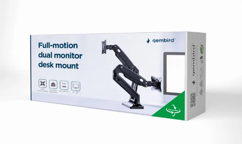 Кронштейн для мониторов, Gembird MA-DA2-03, 17”-35” 7