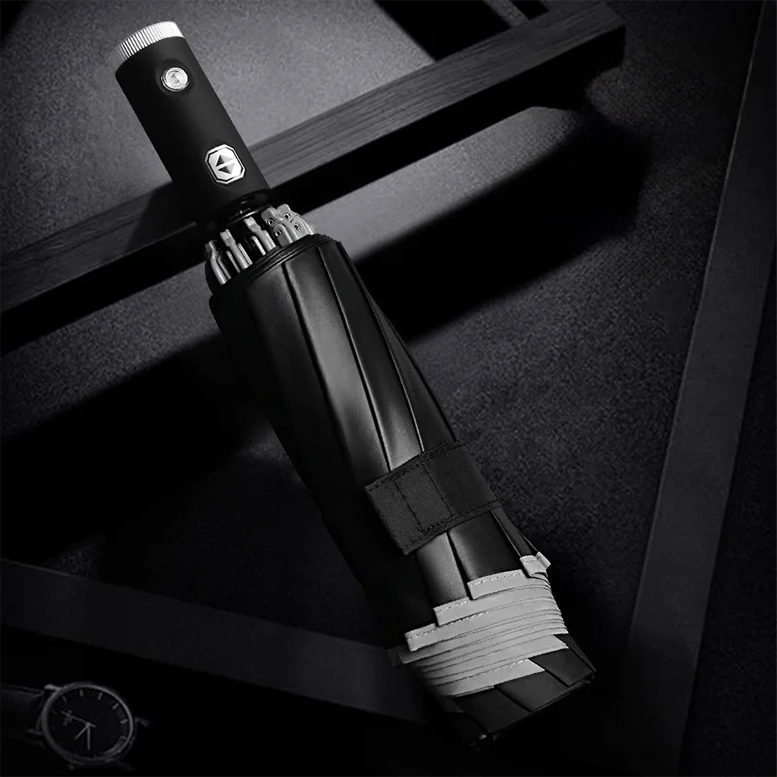 Зонт Xiaomi Windproof Strong Umbrella 30 Bones Black 2
