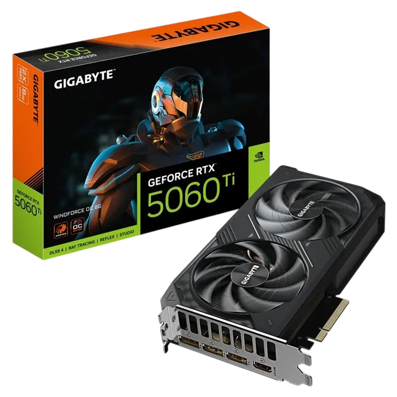 Видеокарта Gigabyte GeForce RTX 5060 Ti WINDFORCE OC, Черный