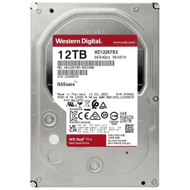Жесткий диск Western Digital WD Red Pro WD122KFBX, 12 TБ, Red 3