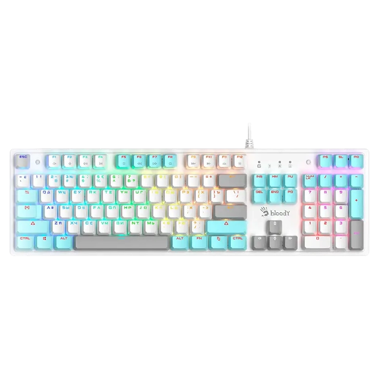 Tastatură Bloody S510R, Cu fir, Icy White