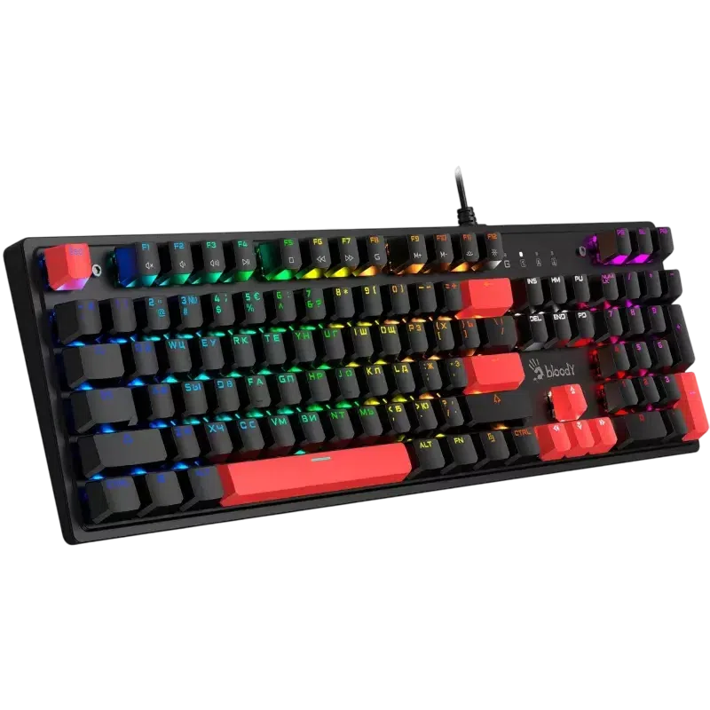 Клавиатура Bloody S520N, Проводное, Fire Black 7