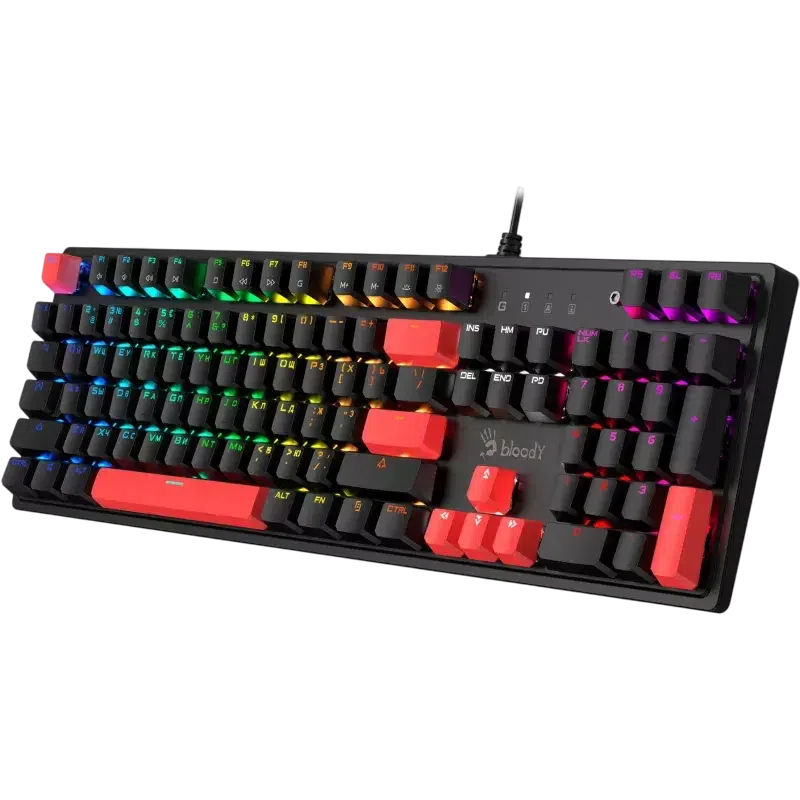 Клавиатура Bloody S520N, Проводное, Fire Black 4