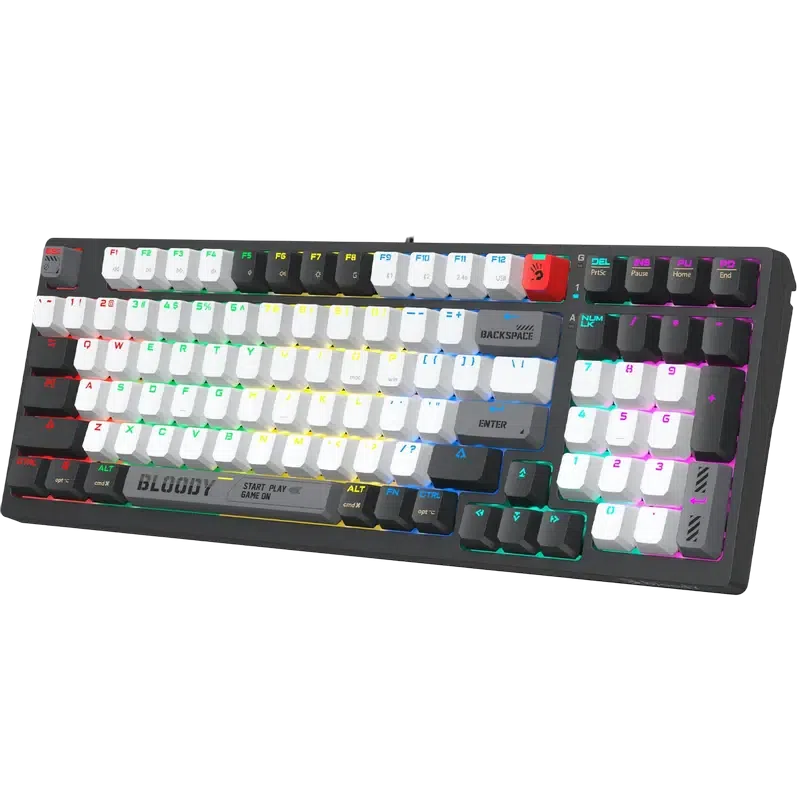 Tastatură Bloody WS98, Cu fir / Fără fir, Gri 8