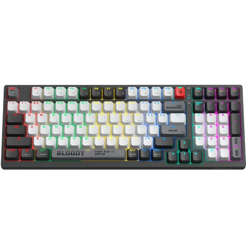 Tastatură Bloody WS98, Cu fir / Fără fir, Gri 2