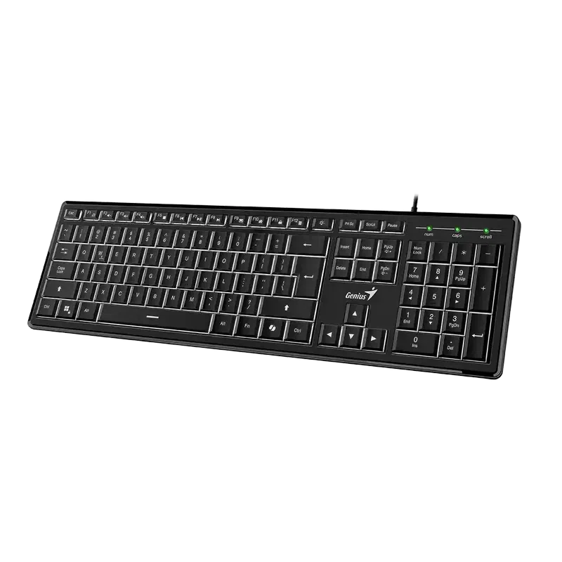 Клавиатура Genius SlimStar 820, Проводное, Чёрный 3