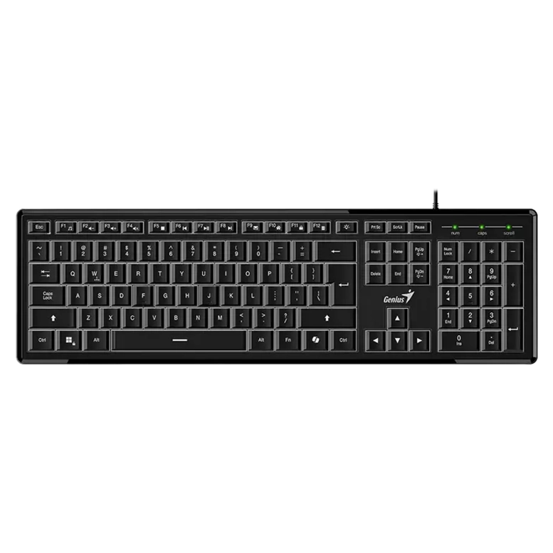 Клавиатура Genius SlimStar 820, Проводное, Чёрный