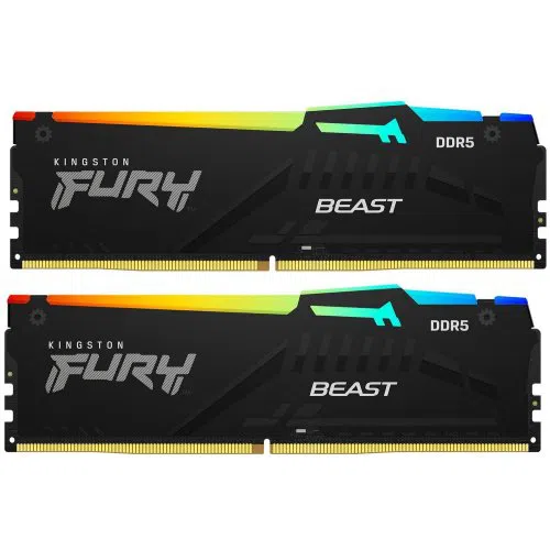 Memorie RAM Kingston FURY Beast RGB, 128 GB, Black 2