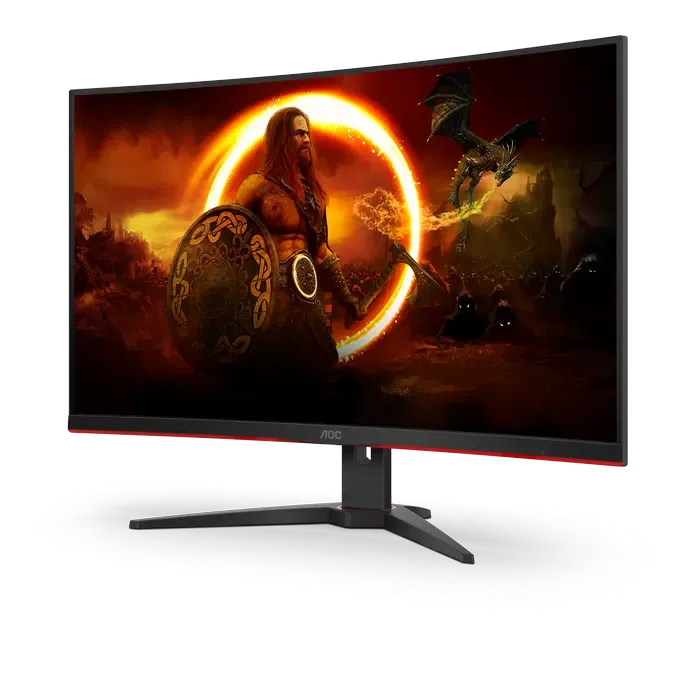 Игровой монитор 31.5" AOC C32G2ZE/BK, Черный/Красный 2