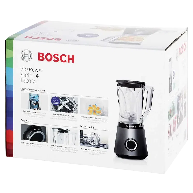 Стационарный блендер Bosch MMB6141S, Silver 4
