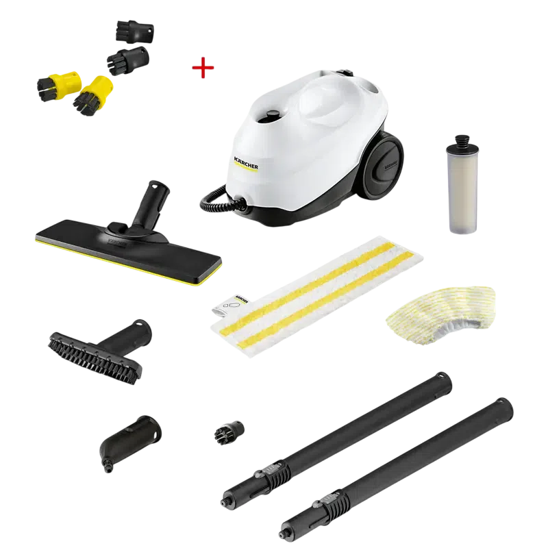 Aparat de curățat cu abur Karcher SC 3 EasyFix + Set duze perii rotunde 2.863-264.0, Alb 6