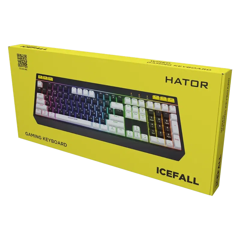 Tastatură HATOR Icefall, Cu fir, Negru 5