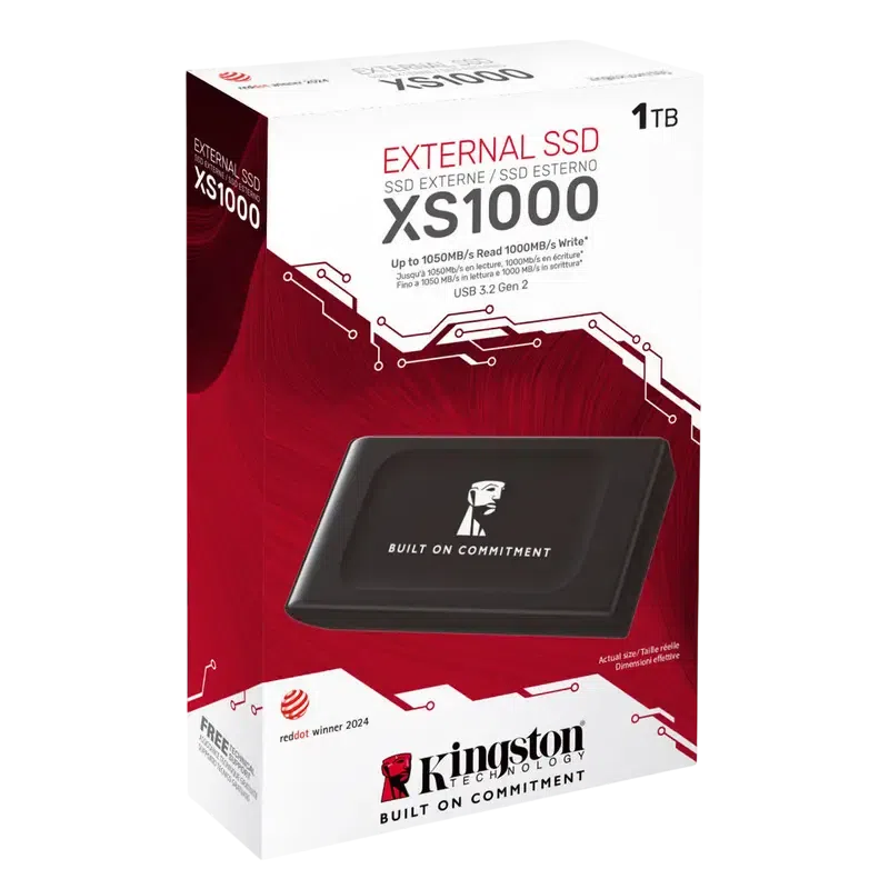 SSD portabil extern Kingston XS1000 BoC, 1 TB, Black 3