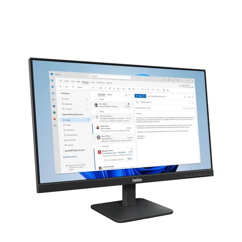 Монитор 23,8" Lenovo ThinkVision S24-4e, IPS 1920x1080 FHD, Чёрный 2
